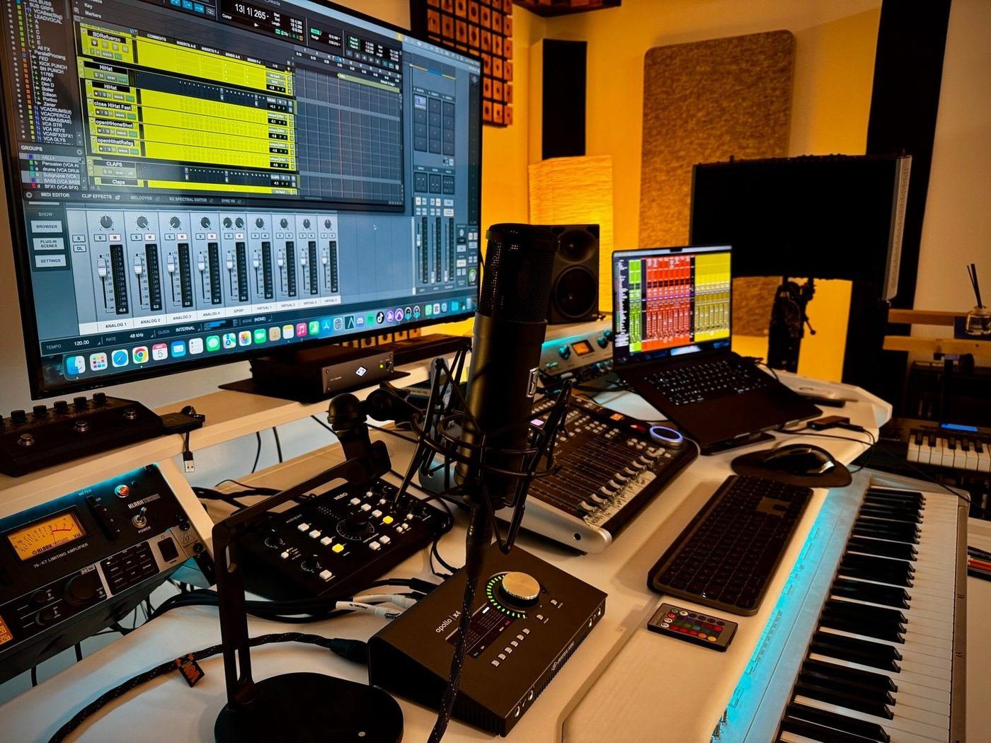 Sesión de Logic Pro X en el estudio de Raúl Humo